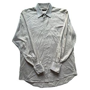 Corneliani LS Button Up Shirt Striped Tan Made In Italy Size 16/41 Men